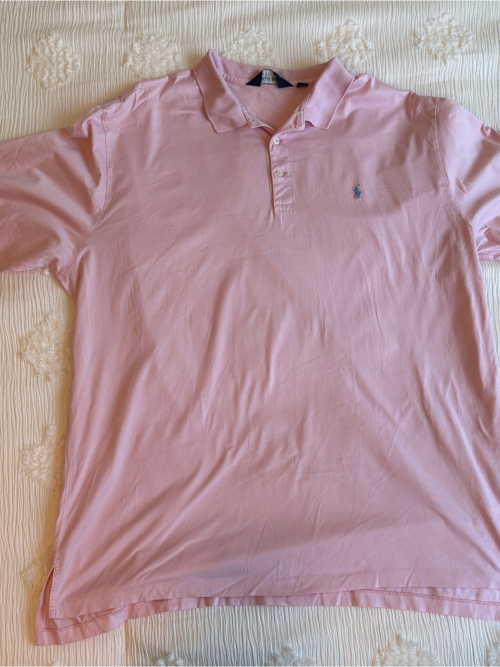 Ralph Lauren Shirt Men XXL Classic Fit Short Sleeve Pink Pony Logo